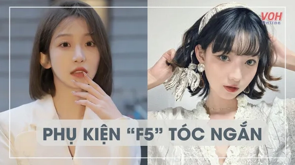 Biến hóa mái tóc ngắn với phụ kiện xinh xắn, thời thượng