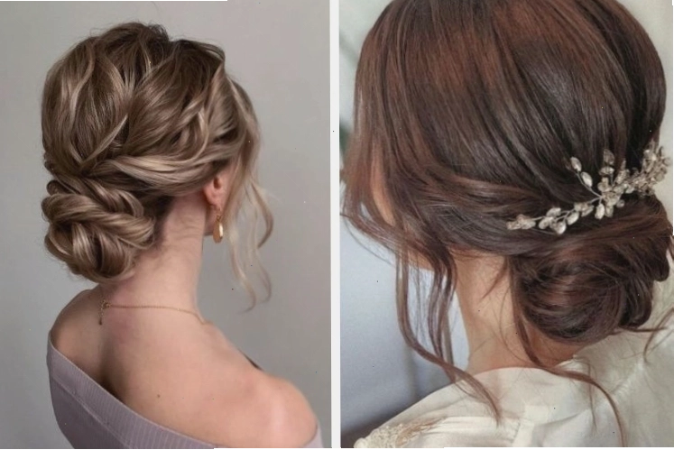 Búi tóc thấp đánh rối lơi tự nhiên