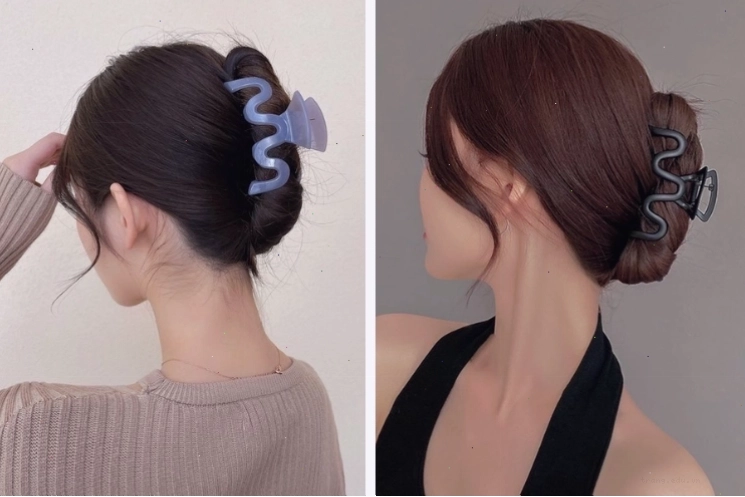 Búi tóc thấp nhanh chóng bằng kẹp càng cua