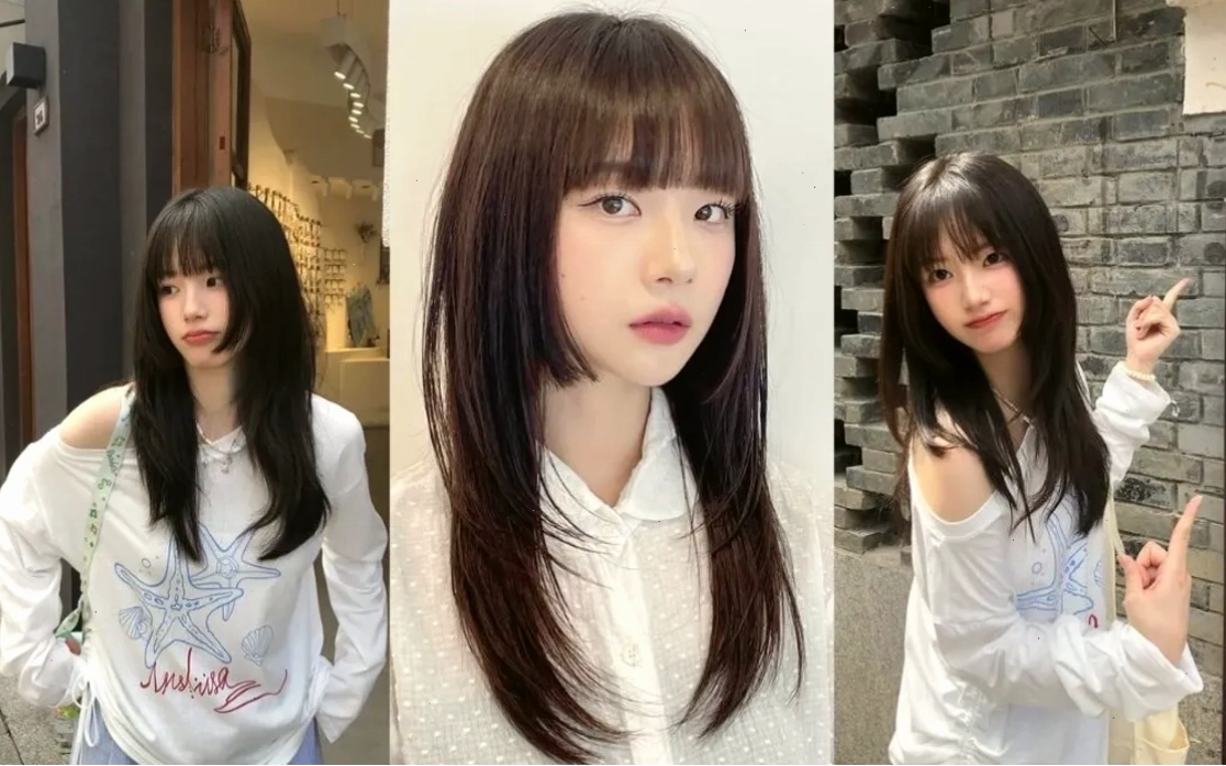 Các cô gái trẻ thử nghiệm kiểu tóc Hime cut theo phong cách anime