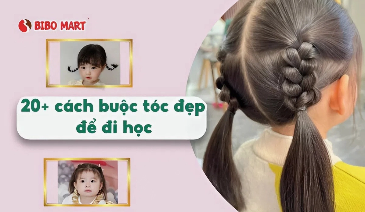 Các kiểu buộc tóc ngắn cho bé gái: Đẹp, gọn gàng và siêu đáng yêu