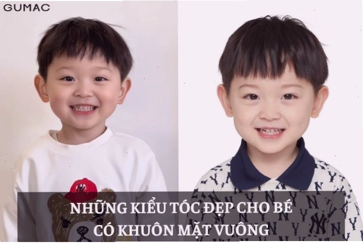 Các kiểu tóc trẻ em nam ngắn cho bé trai có khuôn mặt vuông
