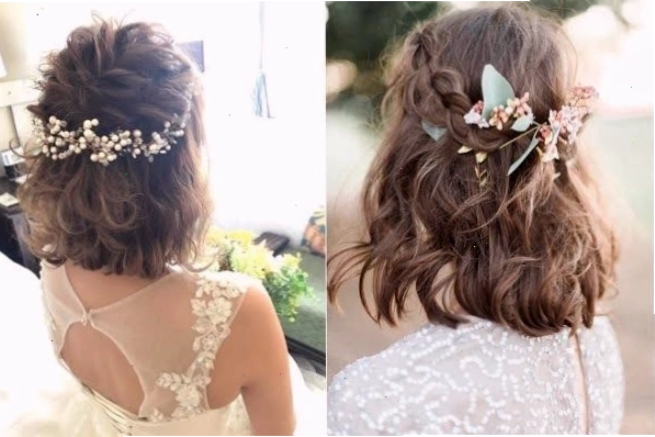 Cô dâu tóc ngắn với kiểu tóc bới nhẹ nhàng, tự nhiên