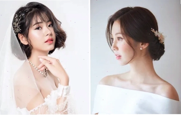 Cô dâu tóc ngắn với kiểu tóc xoăn nhẹ bồng bềnh thu hút mọi ánh nhìn
