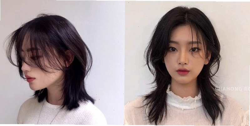 Cô gái với kiểu tóc mullet layer wolf cut dài cá tính