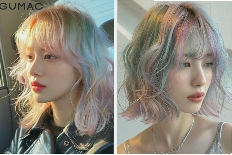Highlight màu sắc rực rỡ trên nền tóc sáng