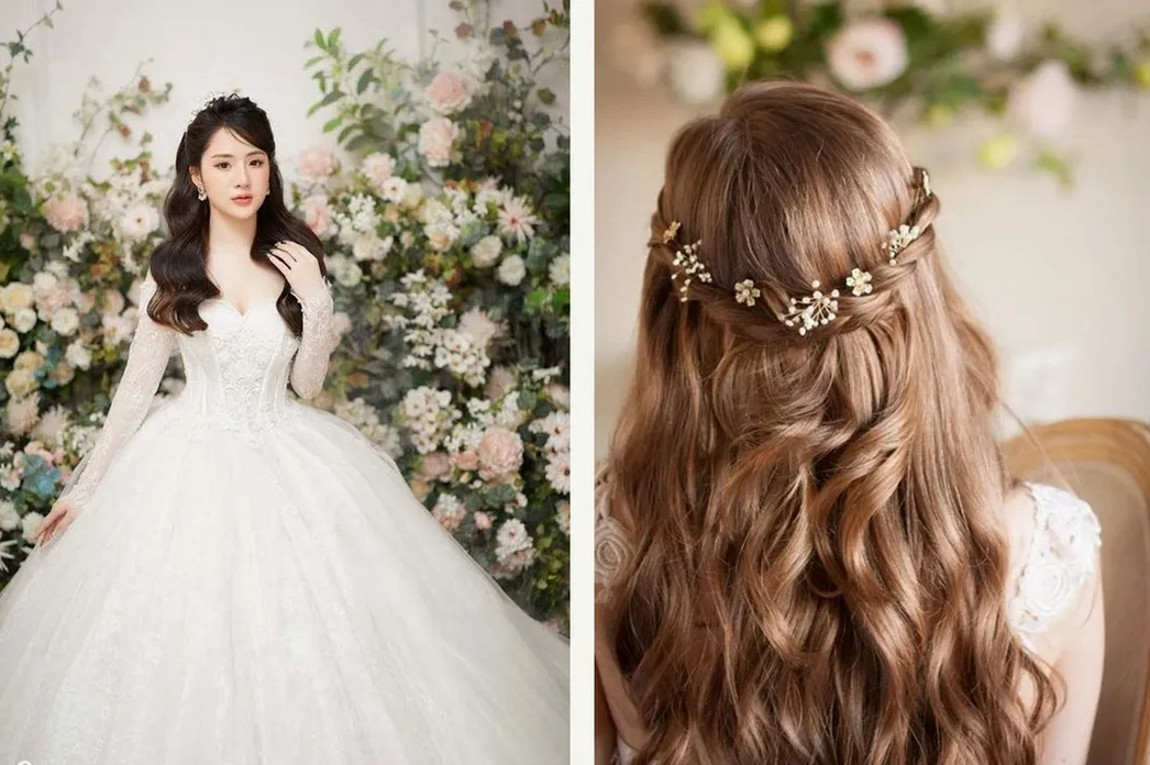 Khám phá 15 kiểu tóc cô dâu xõa đẹp, sang trọng cuốn hút mọi ánh nhìn