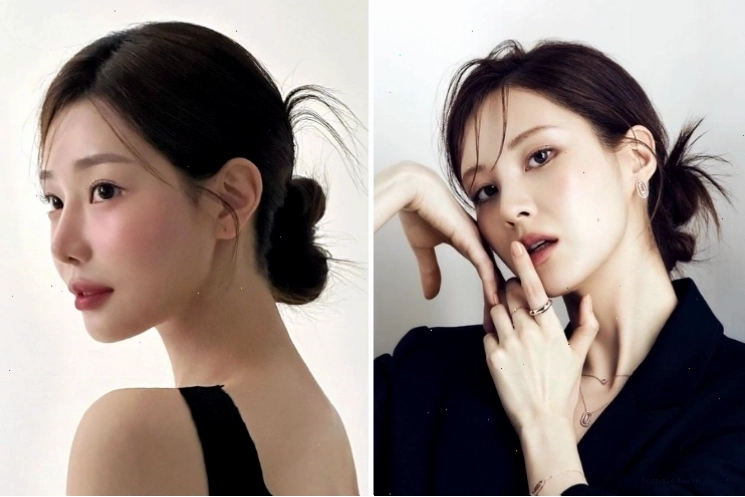 Kiểu búi tóc thấp phong cách Hàn Quốc với kẹp