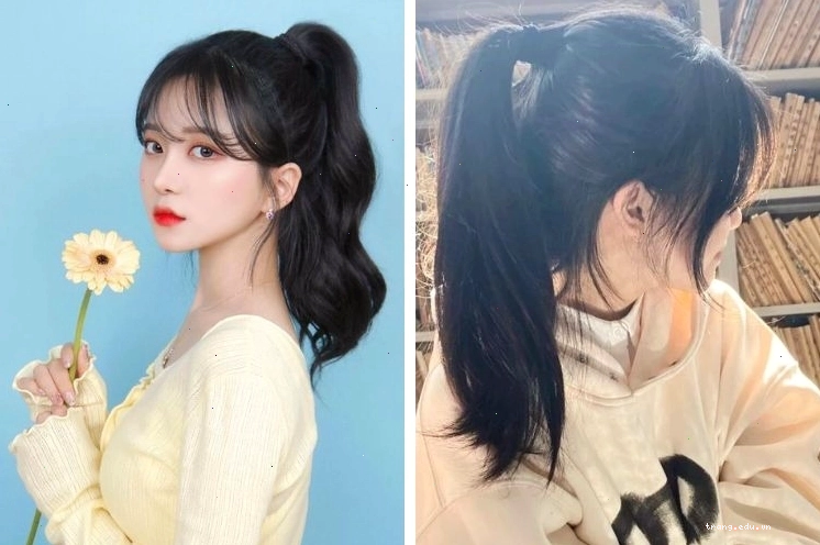 Kiểu cột tóc đuôi ngựa cho tóc ngắn