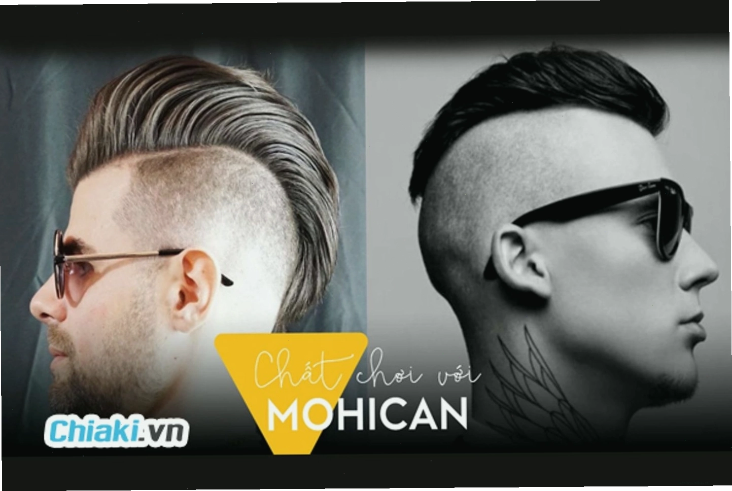 Kiểu mohican tóc mohawk với phần đỉnh tóc cao ấn tượng