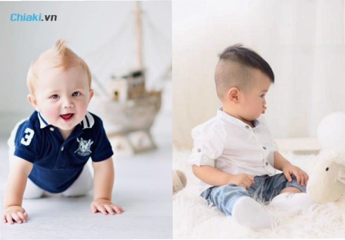 Kiểu tóc chỏm đầu cho bé trai 1 tuổi cực đáng yêu