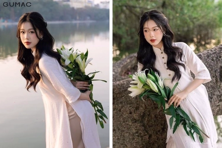 Kiểu tóc mặc áo dài học sinh đơn giản và thanh lịch