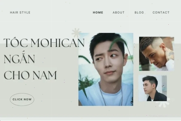 Kiểu tóc Mohican chéo nam tính với đường cắt tinh tế