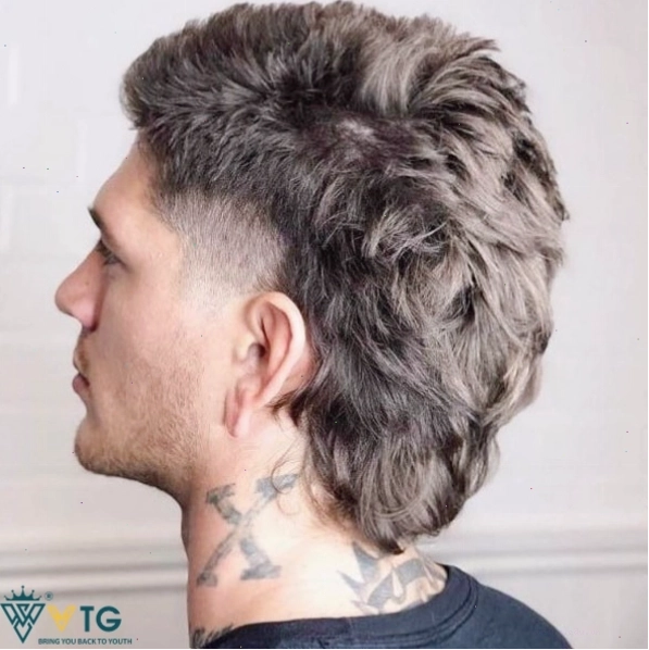 Kiểu tóc mohican gáy nhọn với họa tiết kẻ vạch độc đáo