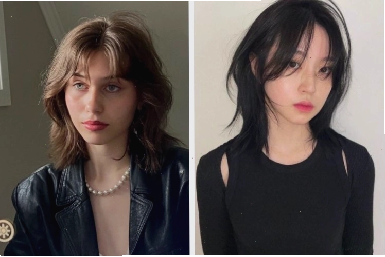 Kiểu tóc mullet layer nữ mặt tròn cá tính và thời thượng