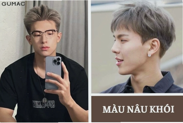 Kiểu tóc nam nhuộm màu đỏ lạnh cá tính