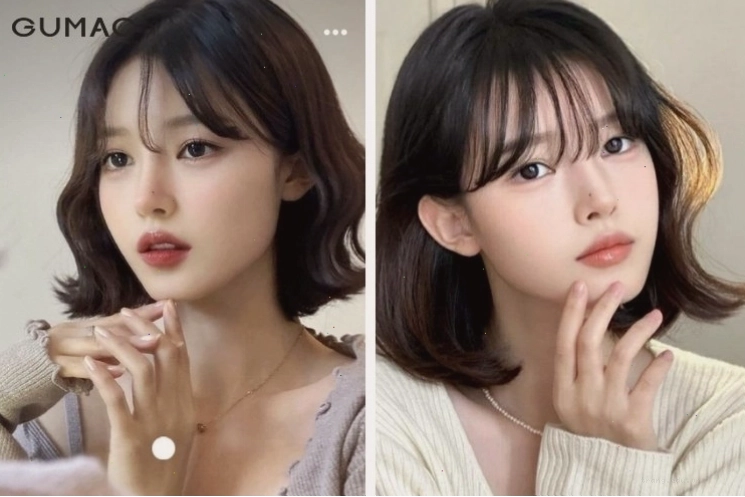 Kiểu tóc ngắn đuôi bằng ép cụp tự nhiên