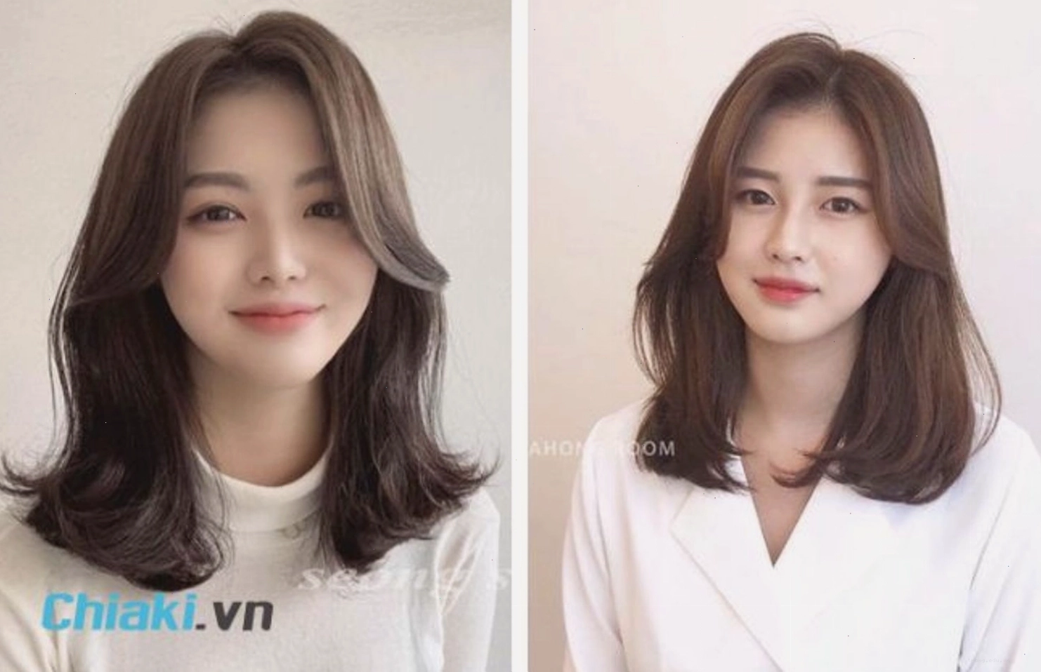Kiểu tóc ngắn layer ngang vai cho mặt tròn