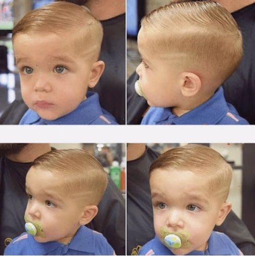 Kiểu tóc undercut cho bé trai với mái xéo cá tính
