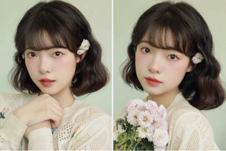 Kiểu tóc uốn ngắn xoăn lơi tự nhiên và bồng bềnh