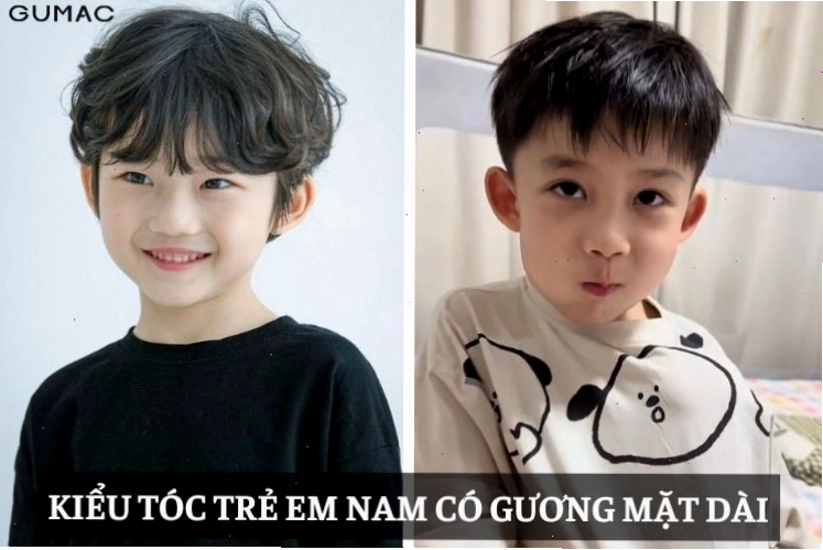 Kiểu tóc xoăn nhẹ cho bé trai mặt dài thêm phần đáng yêu