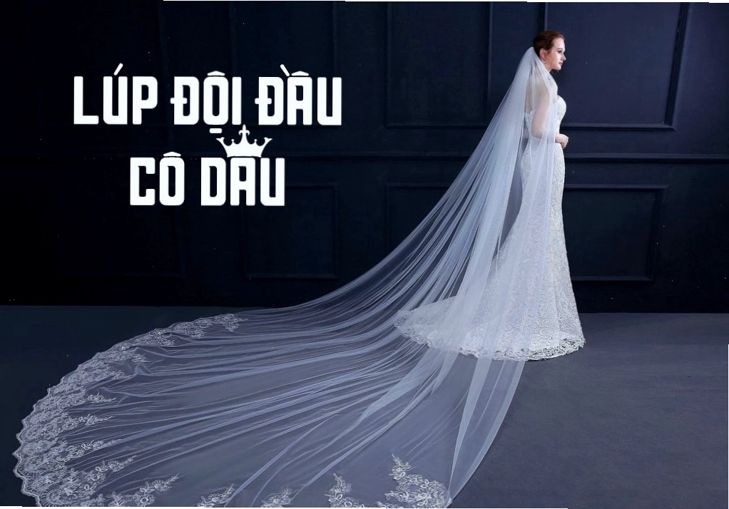 Lúp cô dâu dài thướt tha tạo vẻ đẹp lãng mạn