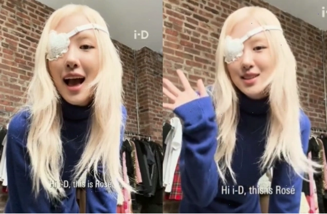 Mái tóc vàng bạch kim của Rosé lộ rõ dấu hiệu khô xơ và chẻ ngọn