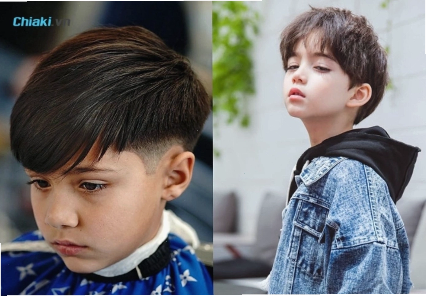 Mẫu tóc bé trai để mái thưa dễ thương