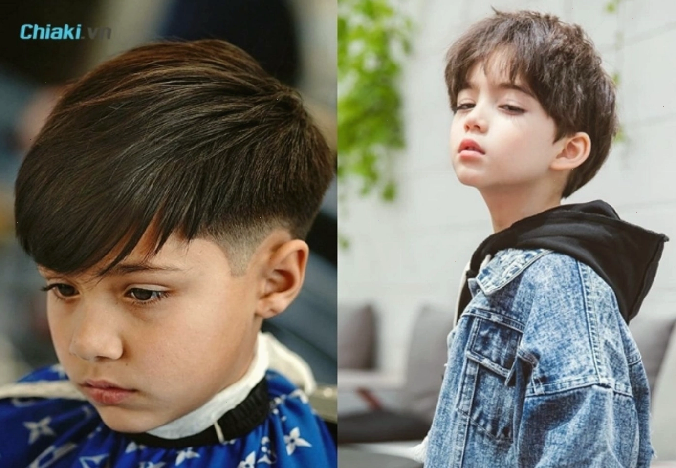 Mẫu tóc cho bé trai để mái dễ thương