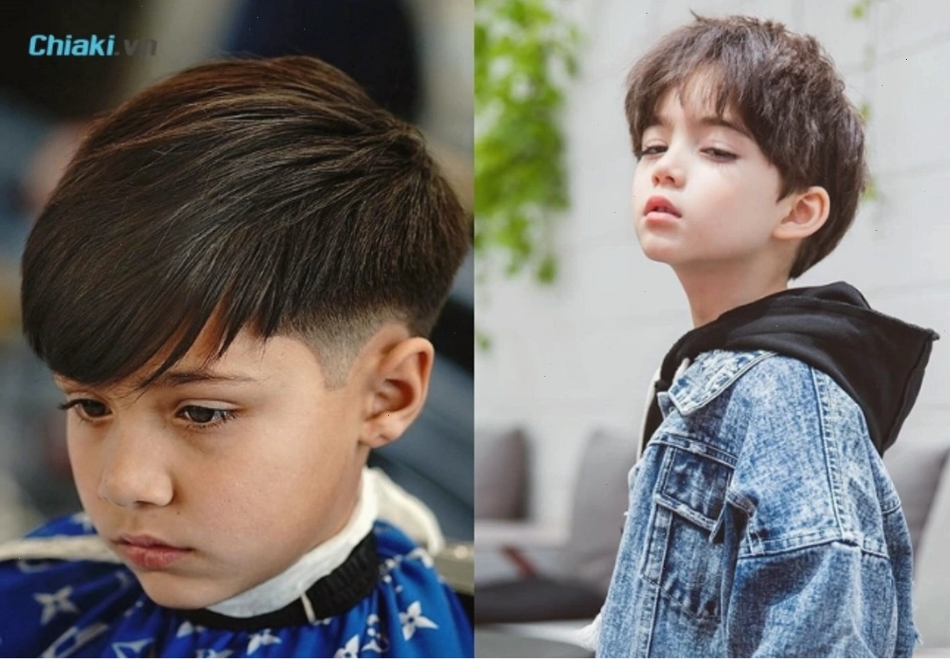 Mẫu tóc cho bé trai để mái dễ thương
