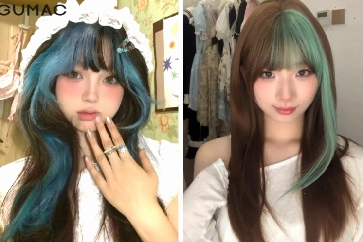 Màu tóc highlight xanh mint tạo vẻ ngoài tươi trẻ và năng động