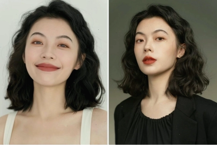 Mẫu tóc uốn ngắn gợn sóng thời thượng