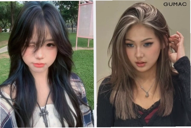 Minh họa tóc highlight phù hợp với các dáng khuôn mặt