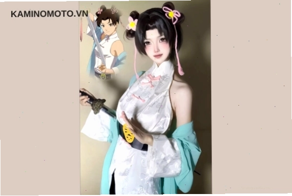 Nhân vật anime dễ thương với kiểu tóc hai búi đặc trưng