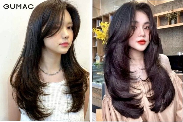 Tóc 2 tầng nữ ngang vai duỗi cúp đuôi xinh xắn