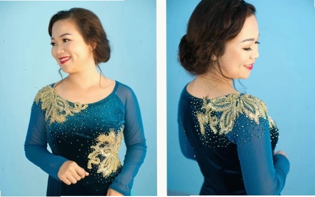 Tóc bà sui búi cuộn phồng thanh lịch