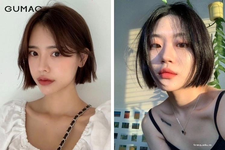 Tóc bob nữ không để mái tự nhiên