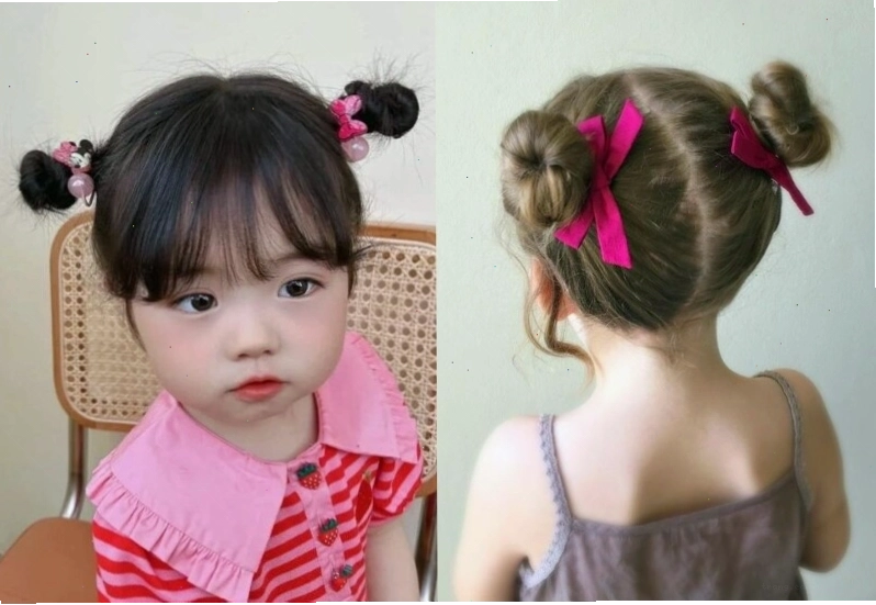 Tóc búi cao hai bên hình chuột Mickey đáng yêu