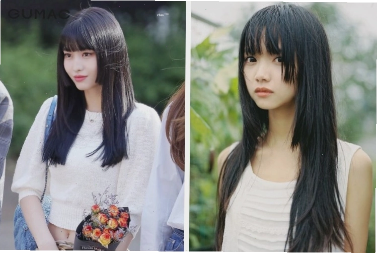 Tóc cắt hime cho mặt tròn