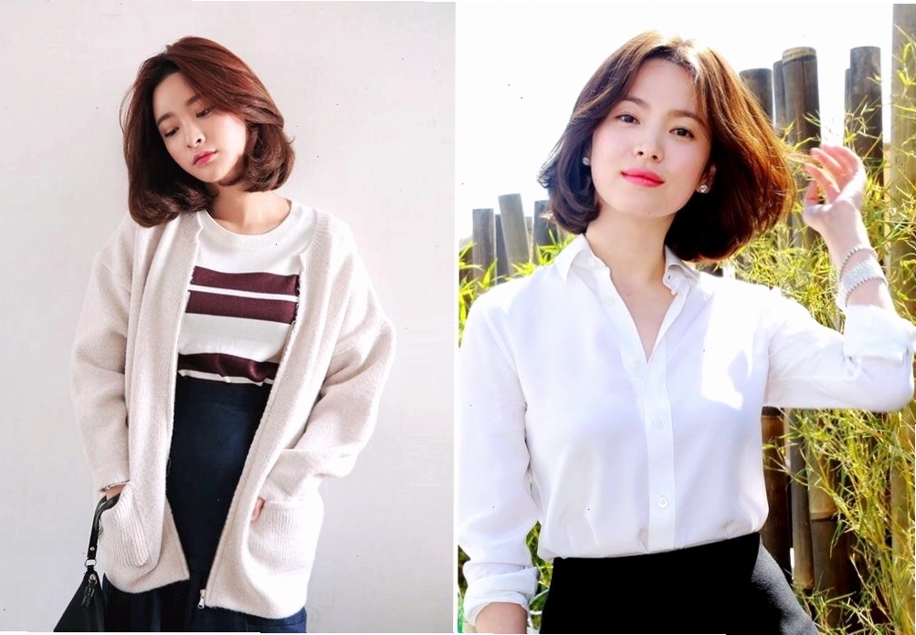 Tóc hai mái dài Hàn Quốc cho người mặt tròn thêm phần cuốn hút