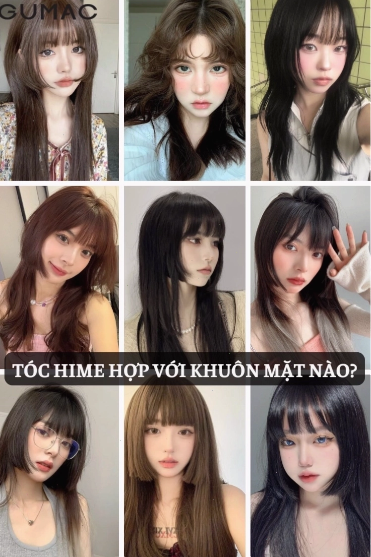 Tóc Hime hợp với dáng mặt nào?