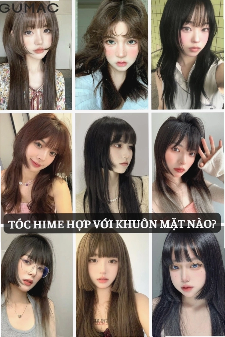 Tóc Hime là lựa chọn hoàn hảo cho khuôn mặt trái xoan