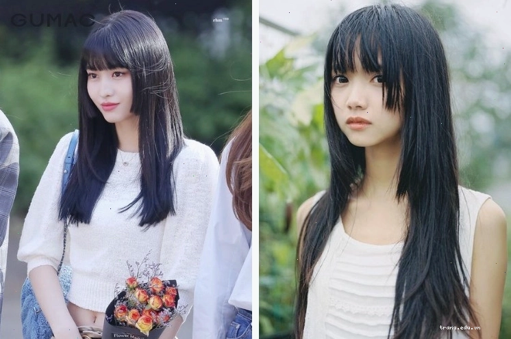 Tóc mái Hime cho mặt vuông