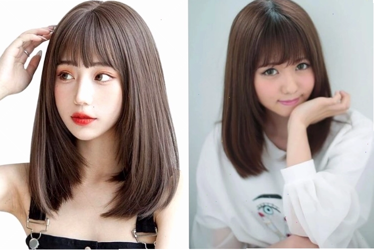 Tóc mái ngố dày cắt ngang vai tạo vẻ ngoài đáng yêu và trẻ trung