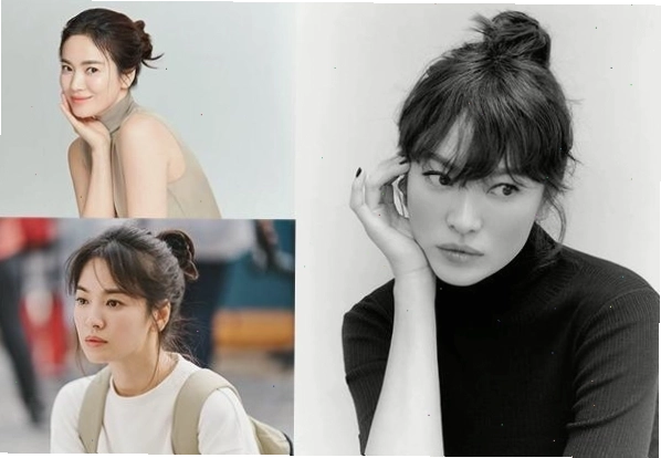 Tóc mái thưa buộc cao Song Hye Kyo trẻ trung và thanh lịch