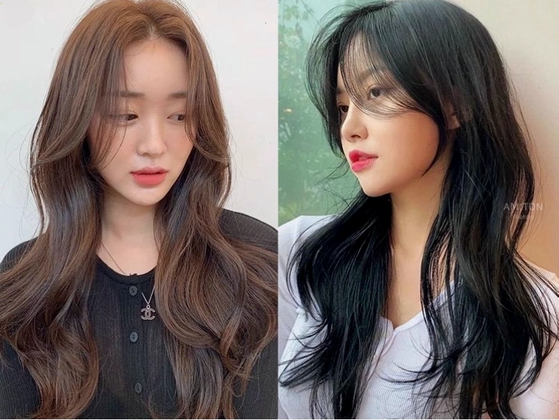 Tóc mullet layer dài tự nhiên