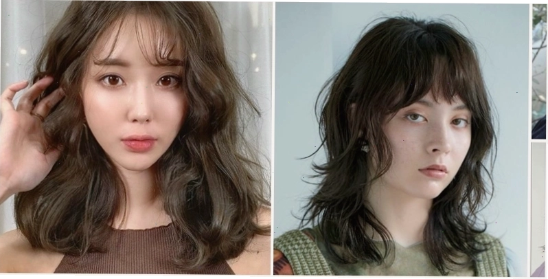 Tóc mullet layer ngang vai cho mặt tròn