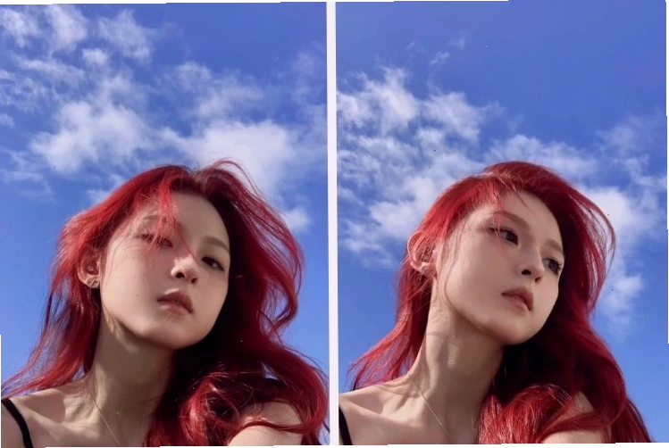 Tóc mullet nhuộm màu đỏ rượu vang cá tính