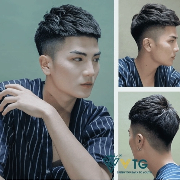 Tóc nam gáy nhọn theo phong cách mohican dựng ngắn