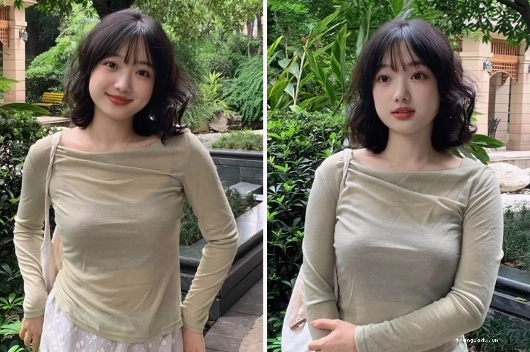 Tóc ngắn ngang vai uốn cụp đuôi